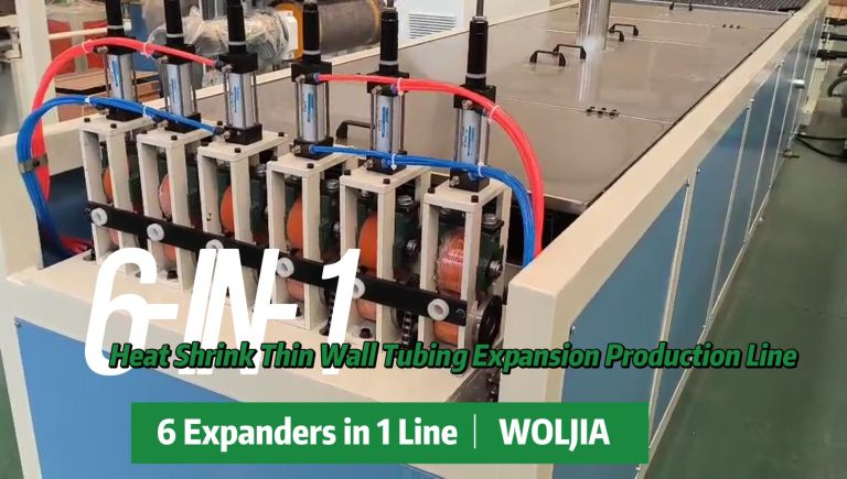 Our 6-IN-1 Heat Shrink Tubing Expansion Production Line features 6 expanders in a single line. This innovative expander can simultaneously expand six different sizes or six tubes of one size. It can accommodate extruded tubes up to 5mm in diameter and expand them to twice their original size (2X).